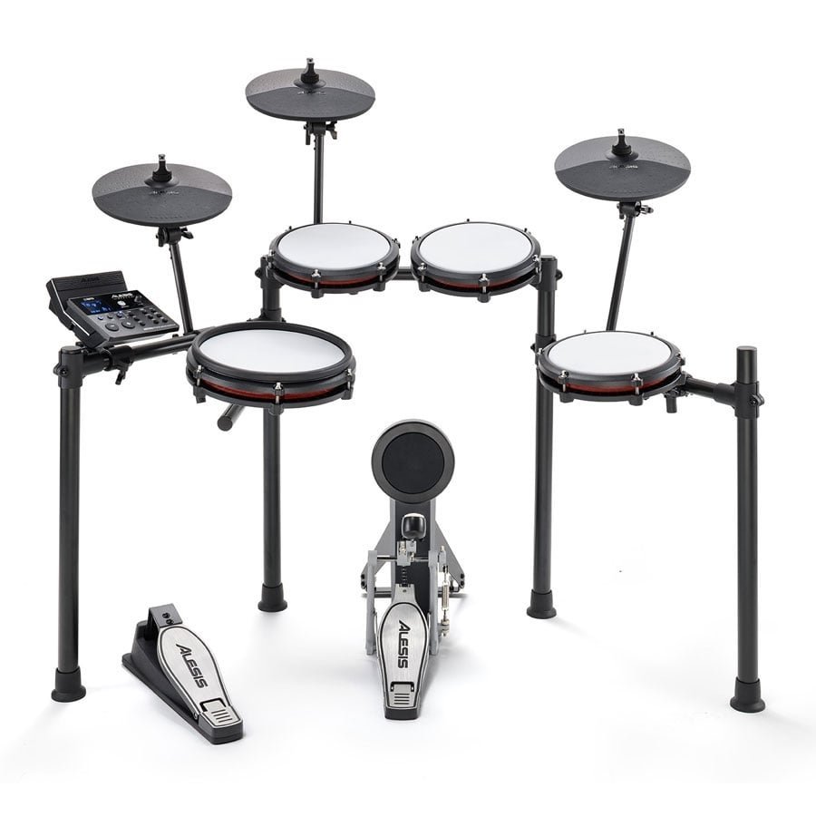 Alesis Nitro Max Kit Eight Piece Electronic Drum Kit with Mesh Heads and Bluetooth