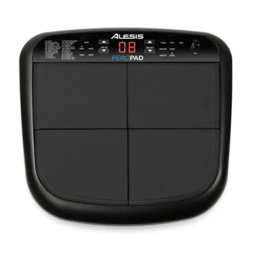 Alesis-Percpad-1.webp Alesis PercPad Compact 4-Pad Electronic Percussion Instrument – Black
