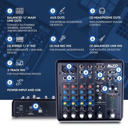 Alto Professional TrueMix 600 Audio Mixer with USB Interface & Bluetooth Alto Professional TrueMix 600 Audio Mixer with USB Interface & Bluetooth