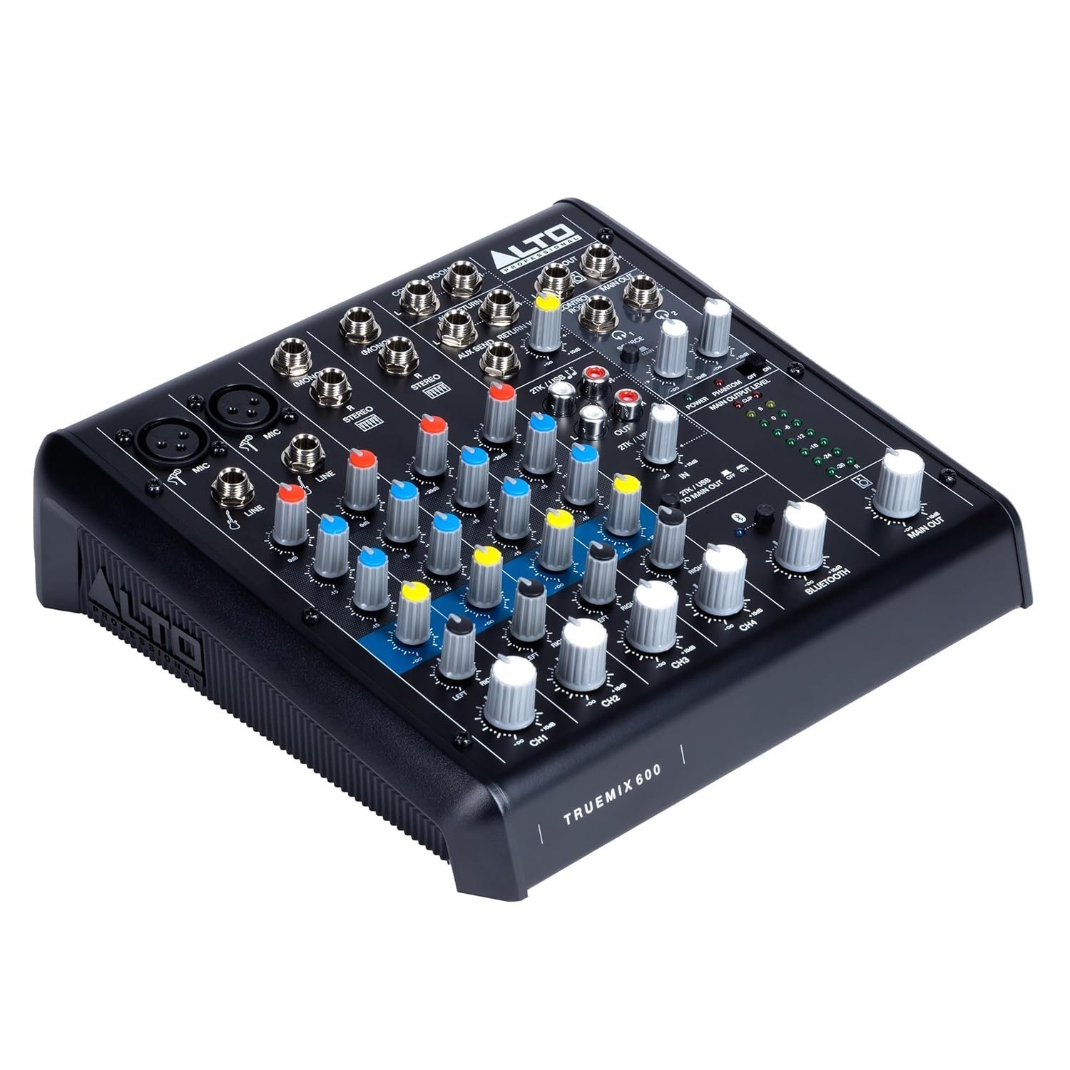 Alto Professional Truemix 600 Audio Mixer with 2 XLR Mic Ins, USB Audio Interface and Bluetooth for Podcasting