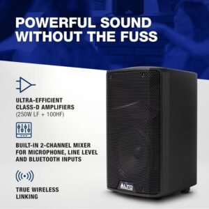 Alto TX408 350W 8" Powered PA Speaker with Bluetooth, 2-Channel