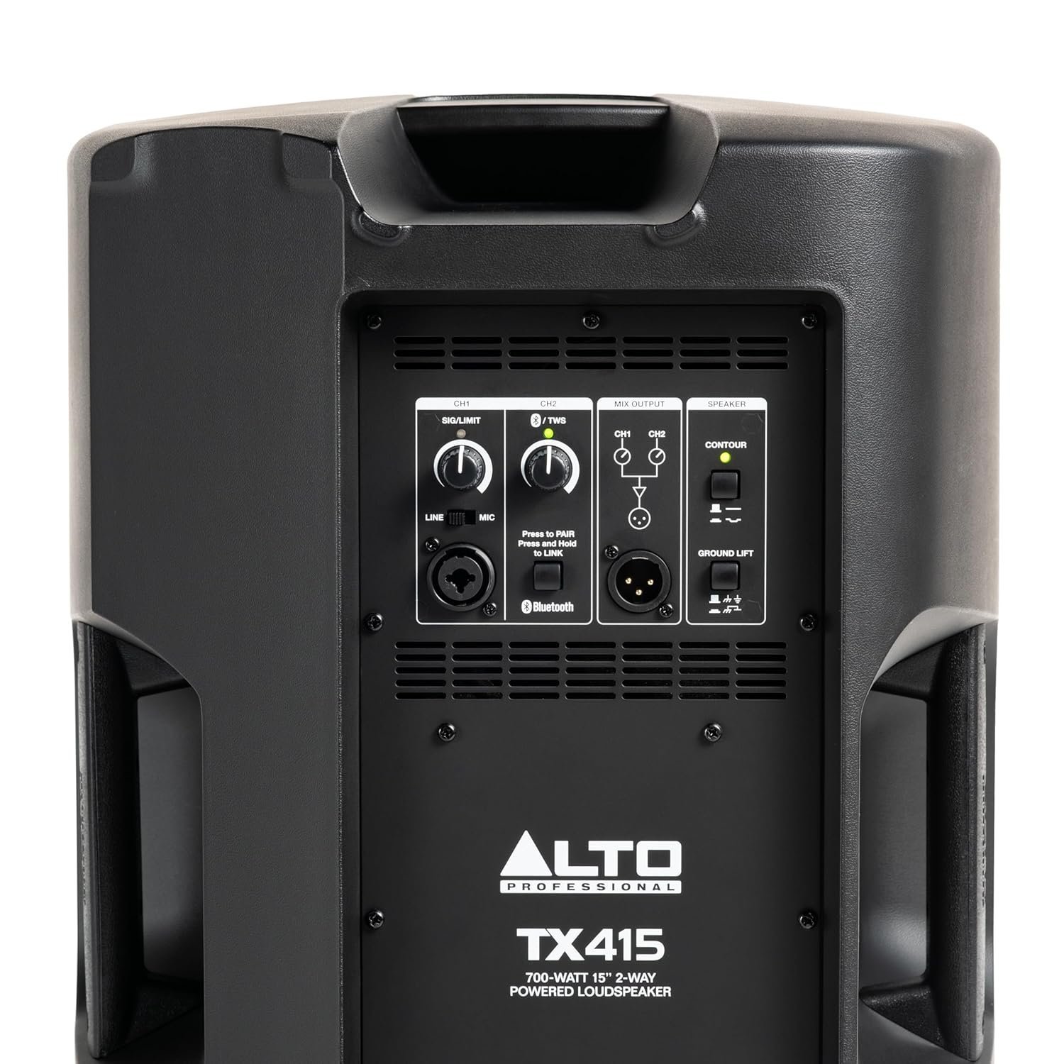 Alto TX415 700W 15" Powered PA Speaker with TWS Bluetooth, 2-Channel Mixer, for Outdoor DJ or Band Performances, Rehersals, Venues or Events