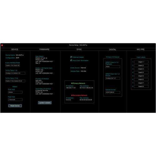 Apogee Symphony I/O Mk II Dante Pro Tools Interface (2x6 Analog + 8x8 Digital)