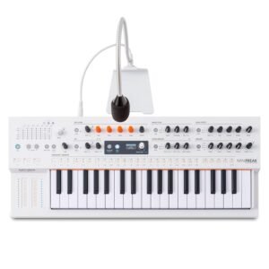 Arturia MiniFreak 37 Key Polyphonic 6-Voice Hybrid Synthesizer Keyboard (White, MiniFreak Vocoder)