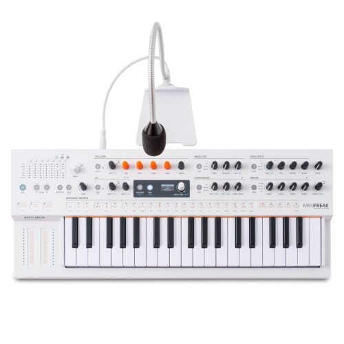 Arturia MiniFreak 37 Key Polyphonic 6-Voice Hybrid Synthesizer Keyboard (White, MiniFreak Vocoder)