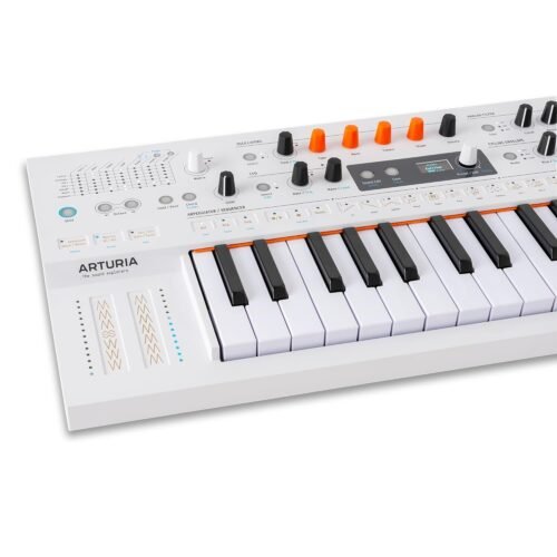 Arturia MiniFreak 37 Key Polyphonic 6-Voice Hybrid Synthesizer Keyboard (White, MiniFreak Vocoder)
