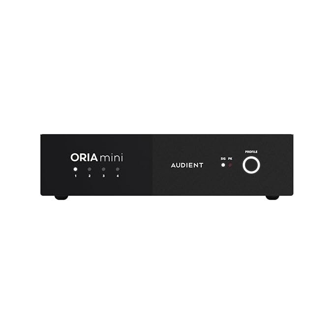 Audient ORIA Mini Hardware Only ? Studio Monitor Controller | Ultra-Low Latency Room Correction, 32-bit ADC/DAC, Supports 2.1 Systems, Load 4 Profiles, Includes Measurement Mic