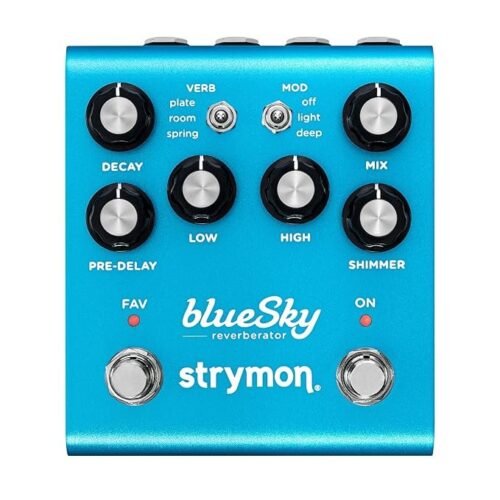 BlueSky.jpg Strymon BlueSky V2 Reverb Pedal | Studio-Quality Digital Reverb with Plate, Room & Spring Modes | Modulation & Shimmer, True Bypass, Expression Control | Premium Guitar & Bass Effects