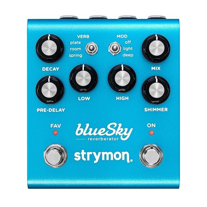 Strymon BlueSky V2 Reverb Pedal | Studio-Quality Digital Reverb with Plate, Room & Spring Modes | Modulation & Shimmer, True Bypass, Expression Control | Premium Guitar & Bass Effects