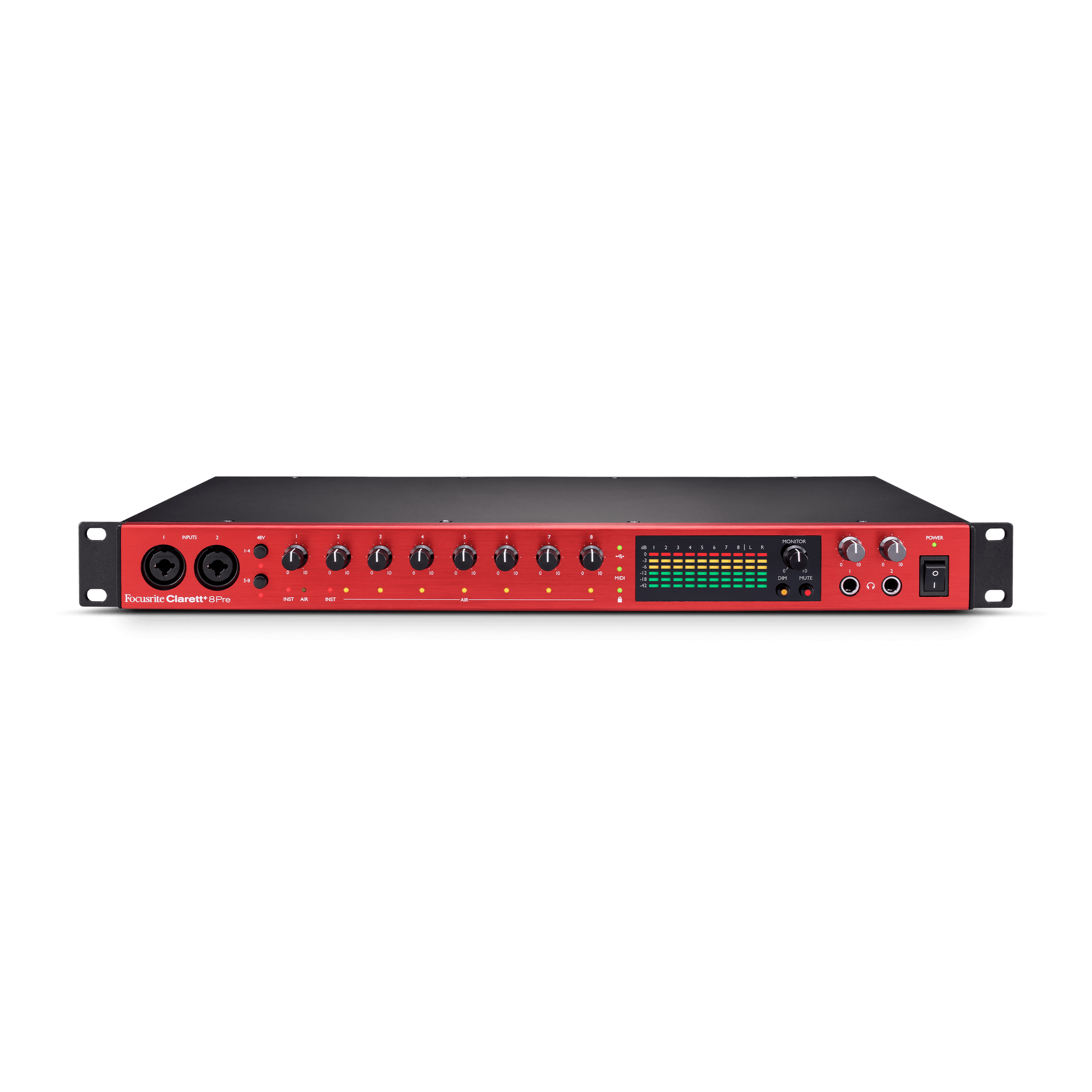 Focusrite Clarett Plus 8PRE 18-In 20-Out Audio Interfacef