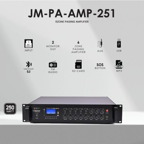 Clarion JM-PA-AMP-251 6 Zone Paging Amplifiers