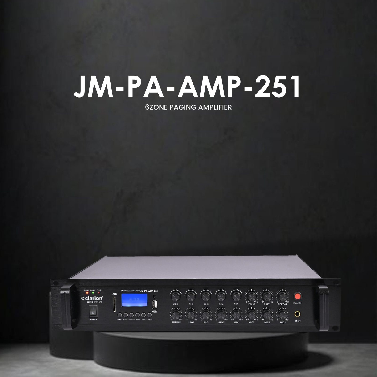 Clarion JM-PA-AMP-251 6 Zone Paging Amplifiers