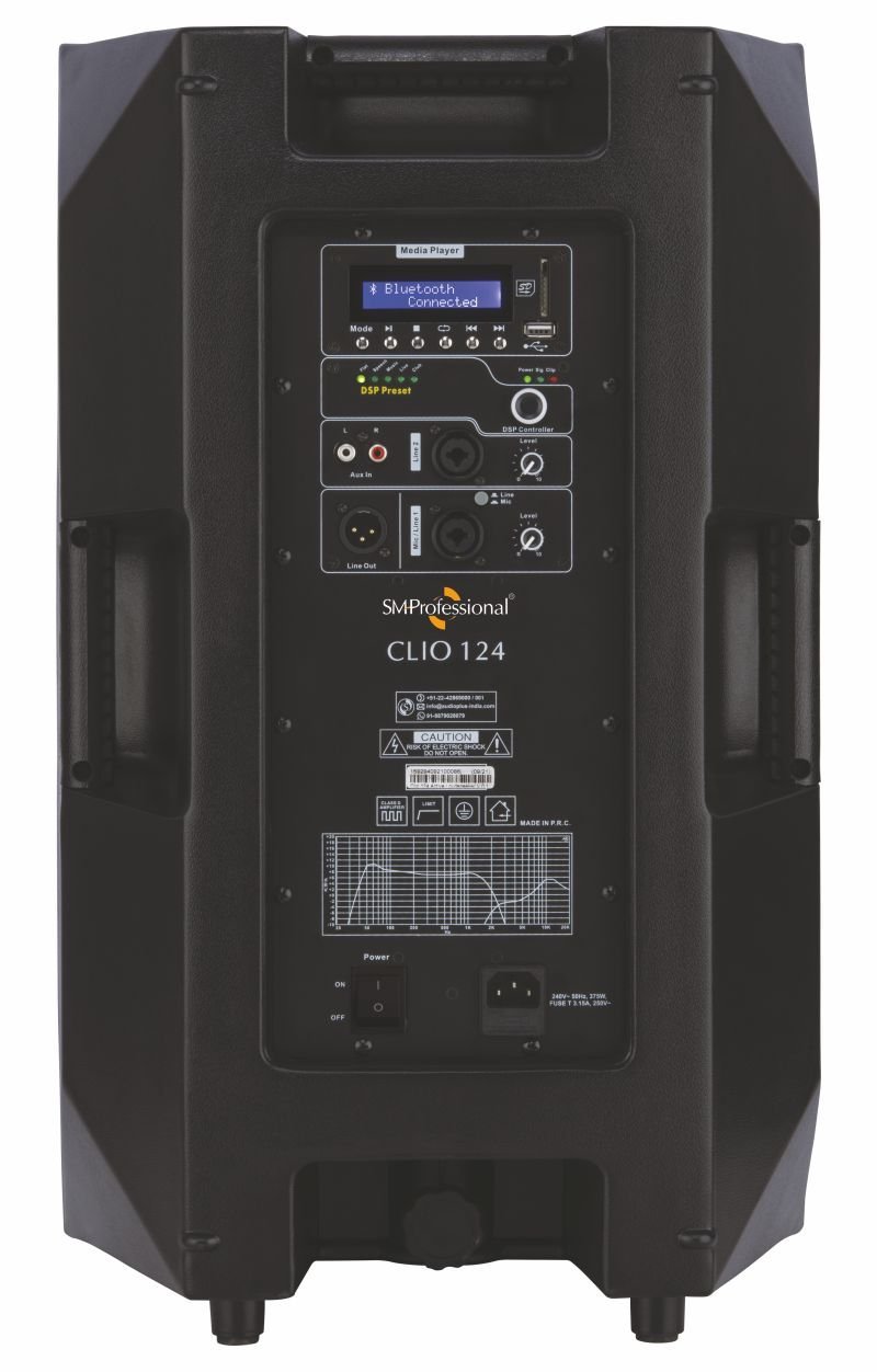 Clio-124-2.jpg Studiomaster Clio 124 Active Active Speaker with Bluetooth & USB (325watts)