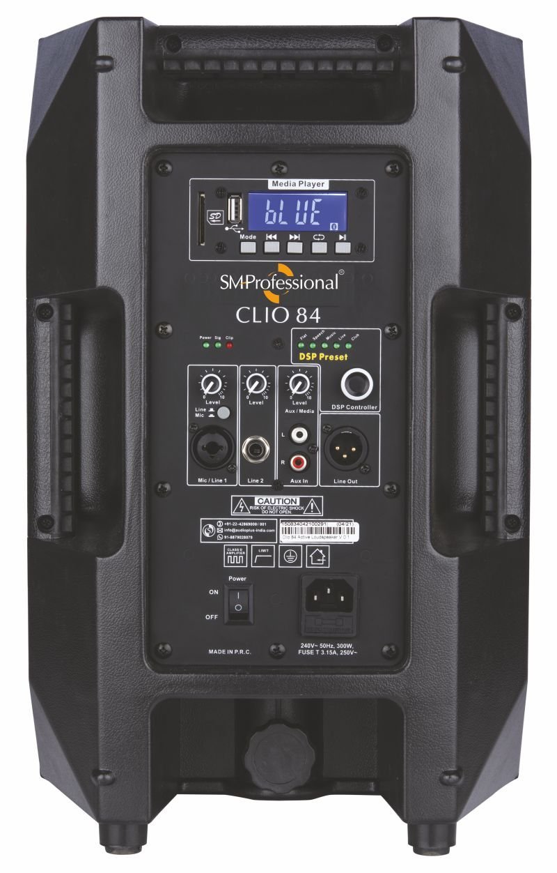 Studiomaster Clio 84 2-Way Bi-Amplified 200W (Rms) Active Loudspeaker With (Tws) - Black