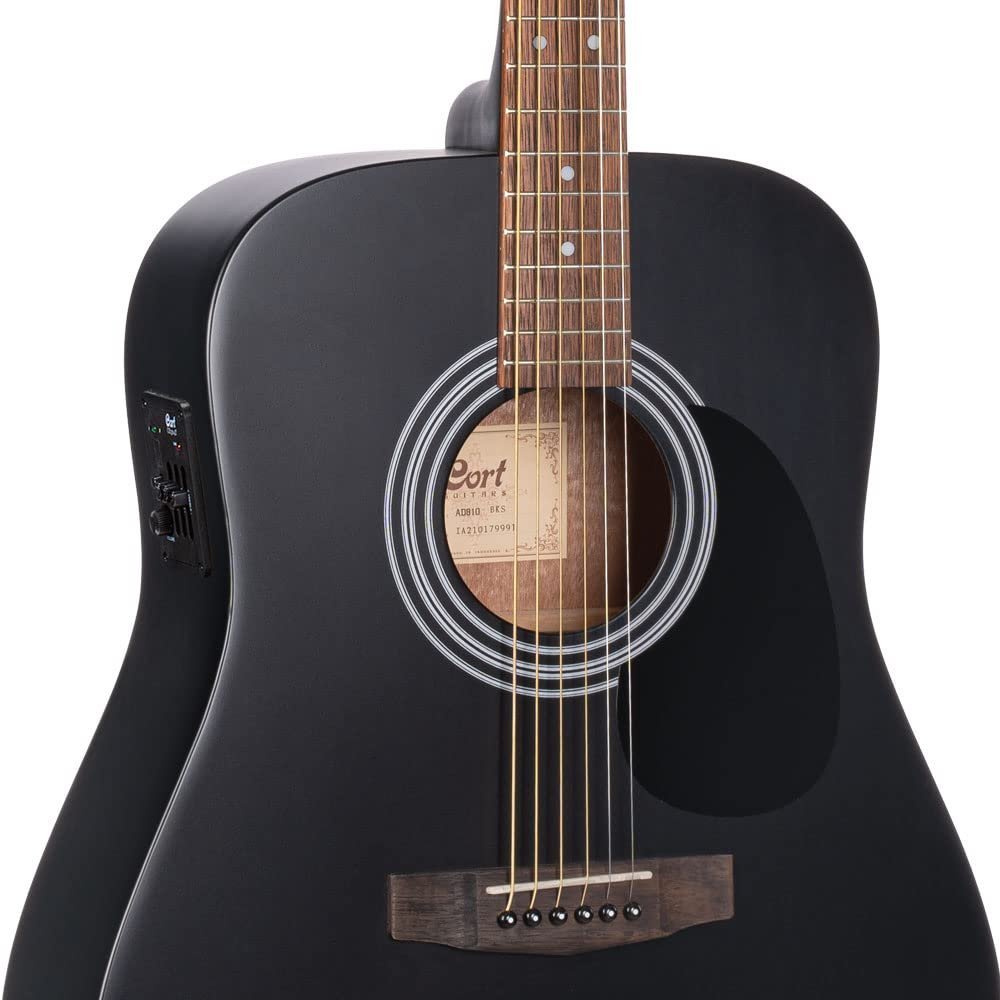 Cort AD810E BKS, 6 Strings Acoustic Guitar, Right-Handed, Black Satin