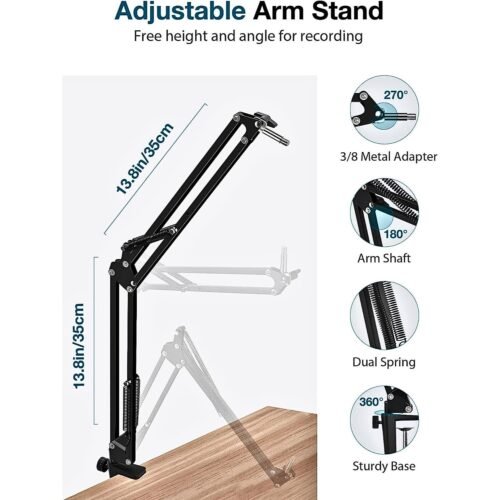 DIGIMORE D 110 Studio Mic Boom Arm with Pop Filter