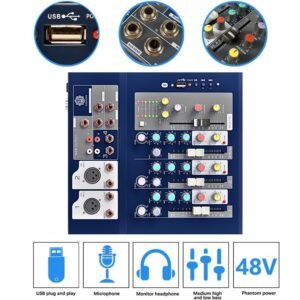 Digimore D 250 4 Channel Professional Audio Mixer with USB & amp DSP