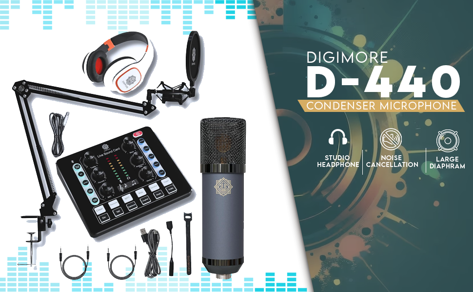 DIGIMORE D-440 Condenser Mic Studio Kit