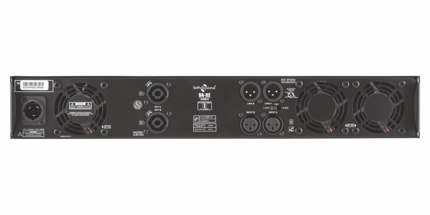 DA-92-2-1.jpg Studiomaster Professional DA-92 4600W Digital Amplifier