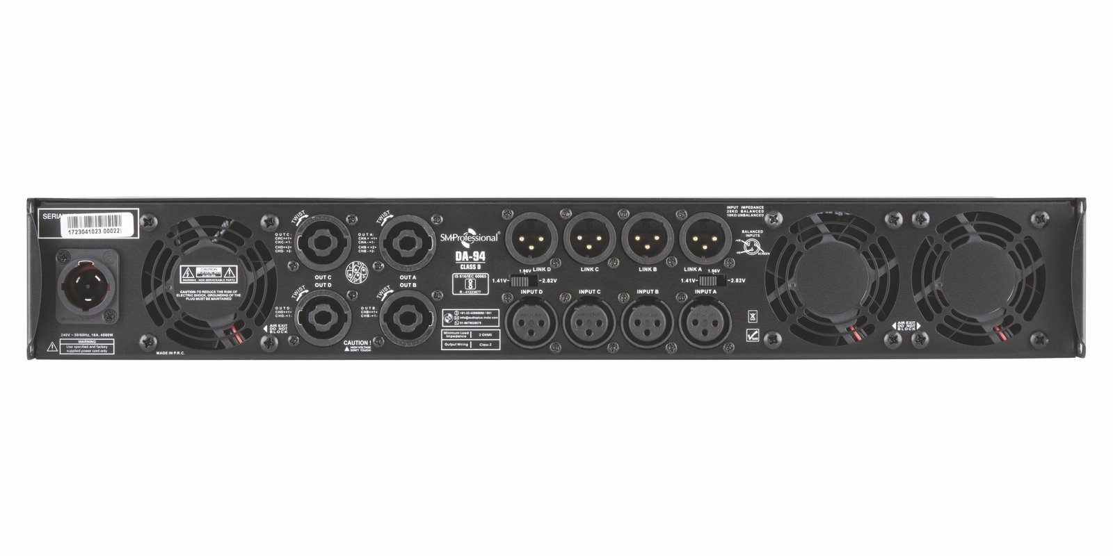 DA-94-2.jpg Studiomaster Professional DA-94 2600W Digital Amplifier