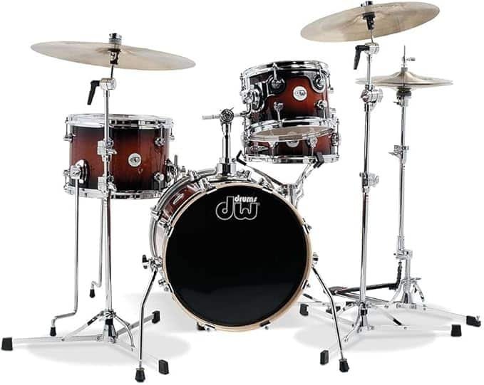 DW Design Series Mini-Pro 4-Piece Shell Pack with Snare Drum - Tobacco Burst (DDLG1604TB)