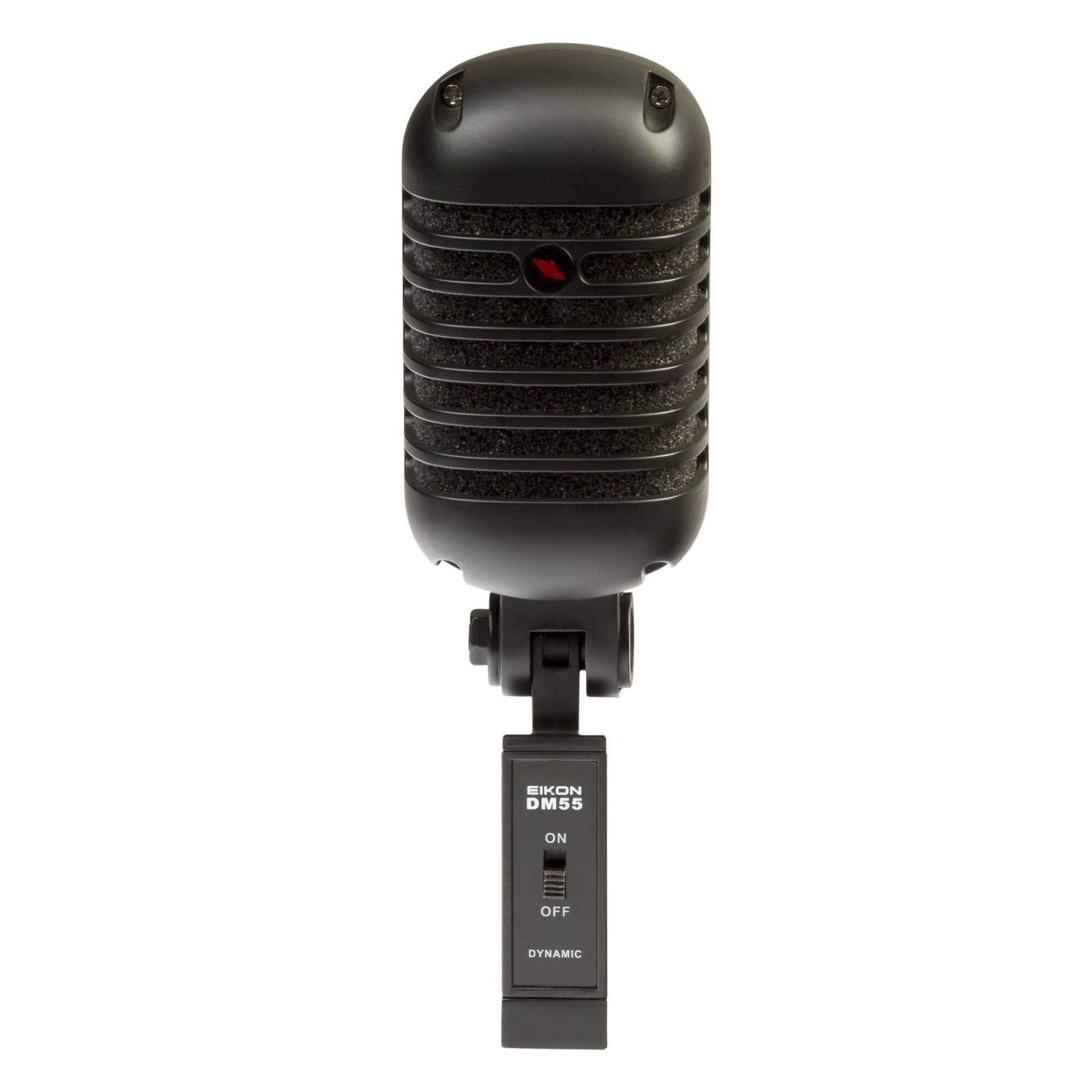 DM55V2BK_FRONT-1600x1600h.jpg Eikon Audio DM55V2BK VINTAGE Professional Vocal Dynamic Microphone Satin Black