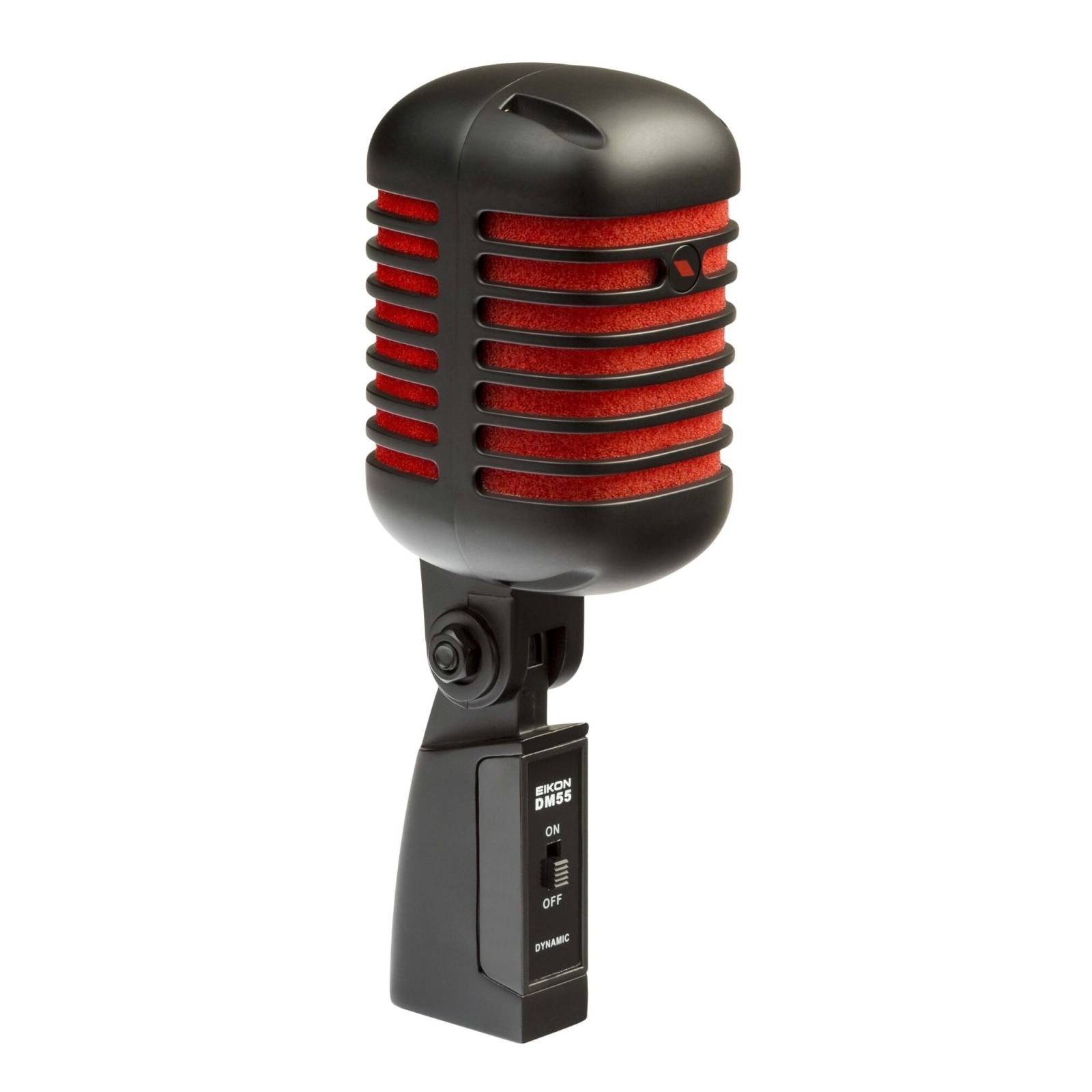 Eikon Audio DM55V2RDBK VINTAGE Professional Vocal Dynamic Microphone Satin Black And Red