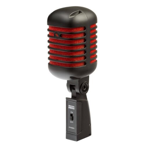 Eikon Audio DM55V2RDBK VINTAGE Professional Vocal Dynamic Microphone Satin Black And Red