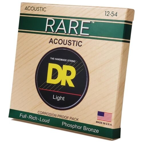 DR Strings RPM-12 Rare Phosphor Bronze Acoustic Guitar Strings Light 12-54