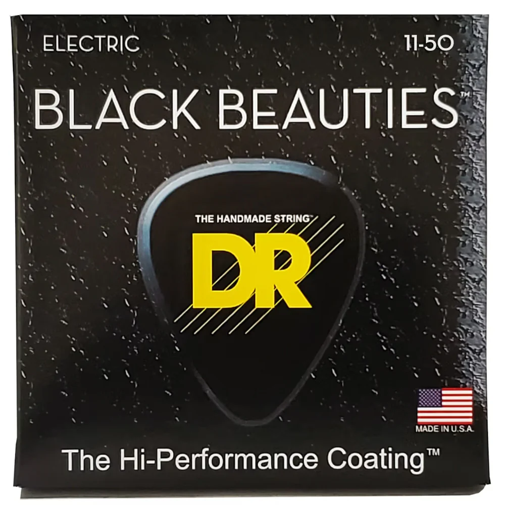 DR BKE-11 Black Beauties Heavy Electric Guitar Strings Set- .011-.050