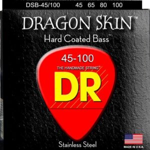 DR-Strings-DSB-45-1.jpg DR Strings DSB-45/100 Dragon Skin Clear Coated Bass Strings 45-100, Light to Medium