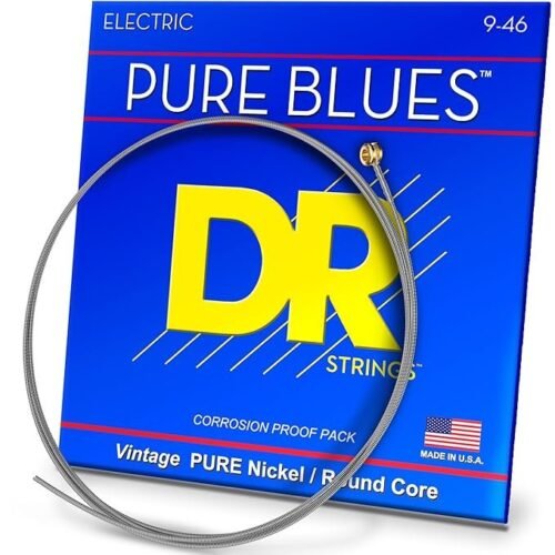 DR-Strings-PHR-9-46.jpg DR Strings PHR-9/46 Pure Blues Pure Nickel Electric Guitar Strings, Light to Medium 9-46