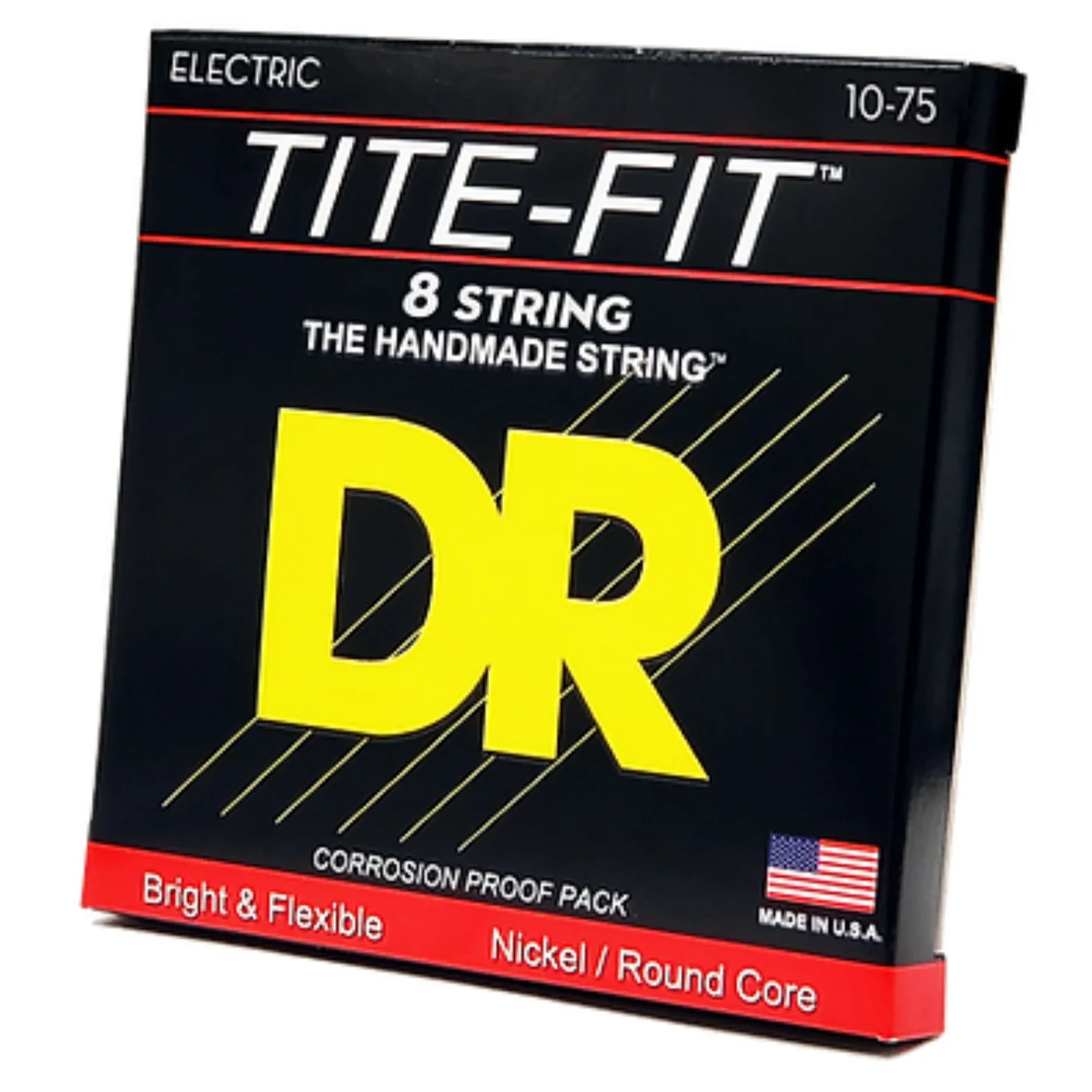 DR String TF8-10 Tite-Fit 8-String Medium Electric Guitar Strings  Set- .010-.075