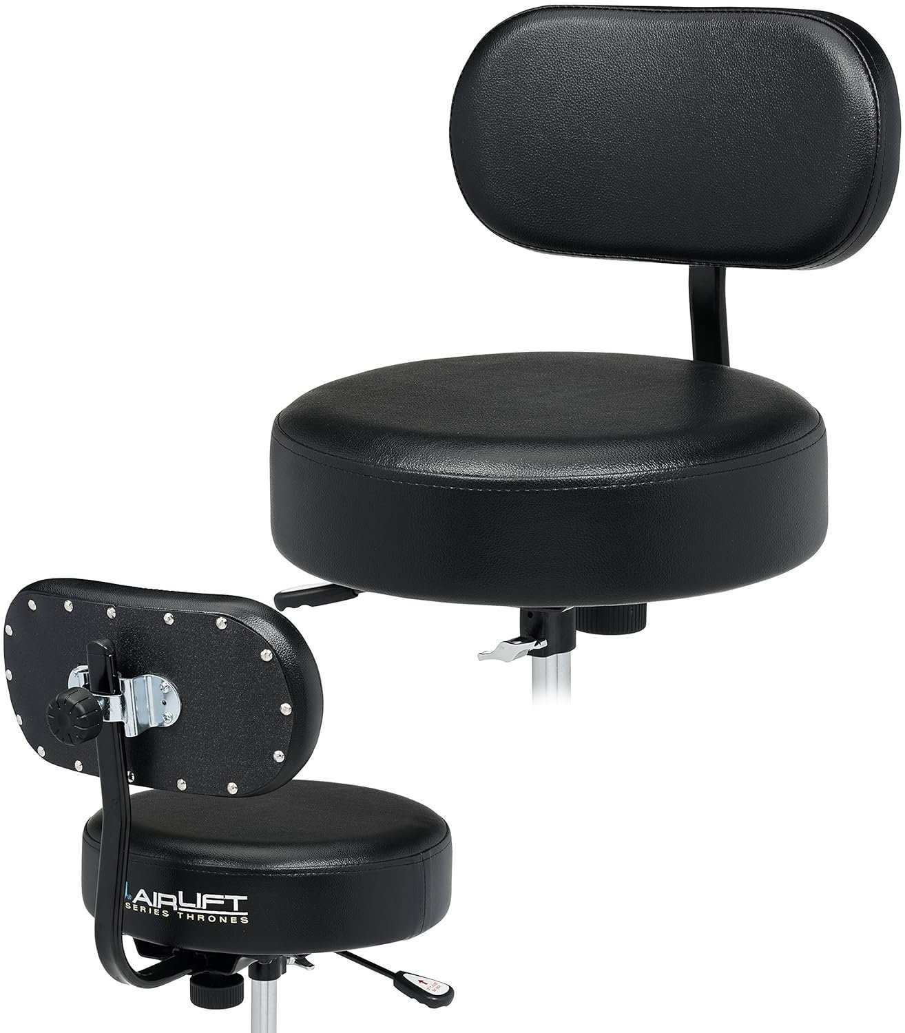 DWCP9100AL-6.jpg Drum Workshop CP9100AL 9000 Series Heavy Duty Air-lift Throne w/Round Seat