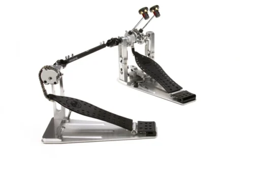 DW MFG Series Machined Chain Drive Double Pedal w/ Bag, Black Edition