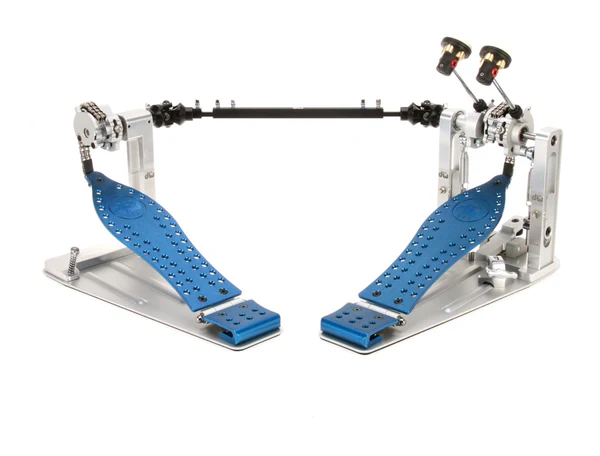 DW MFG Series Machined Chain Drive Double Pedal w/ Bag, Blue Edition