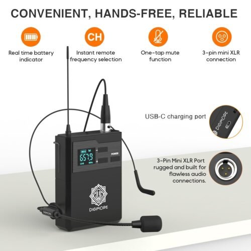 DIGIMORE D 341 s UHF Headset Wireless Microphone