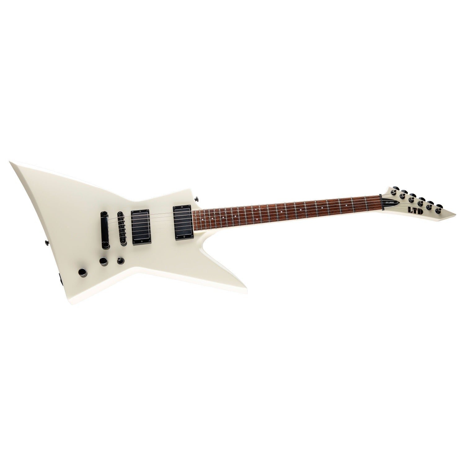 ESP-LEX200W-1-3.jpg ESP LTD EX-200 Solidbody Electric Guitar - Olympic White