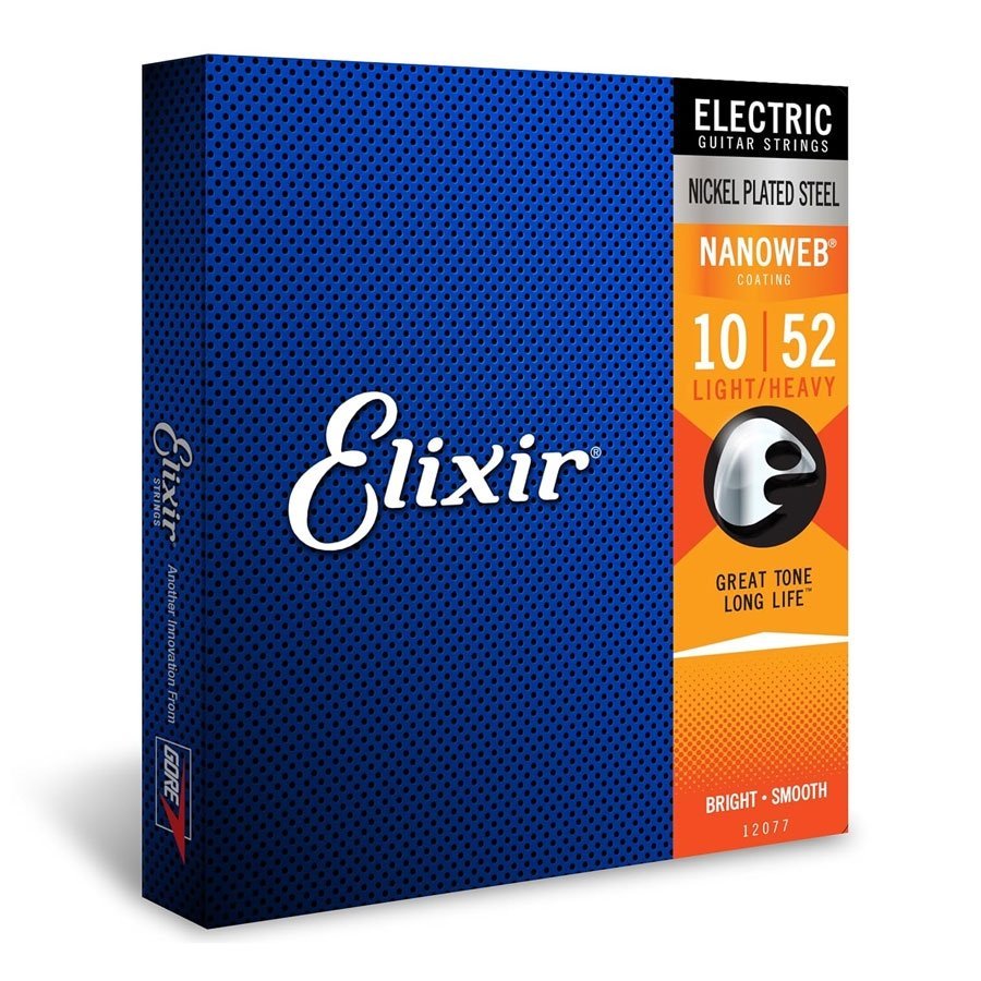 Elixir 12077 Nanoweb Electric Guitar Strings 10-52