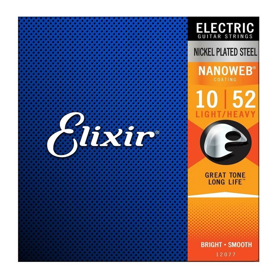 Elixir 12077 Nanoweb Electric Guitar Strings 10-52