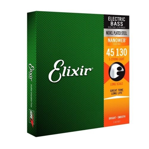 Elixir-14202-1.jpg Elixir 14202 NANOWEB Bass Guitar String Light, 45-130