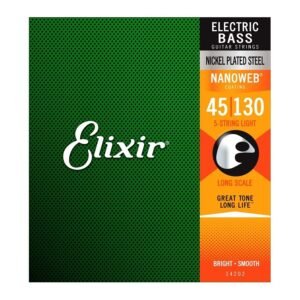 Elixir-14202-2.jpg Elixir 14202 NANOWEB Bass Guitar String Light, 45-130