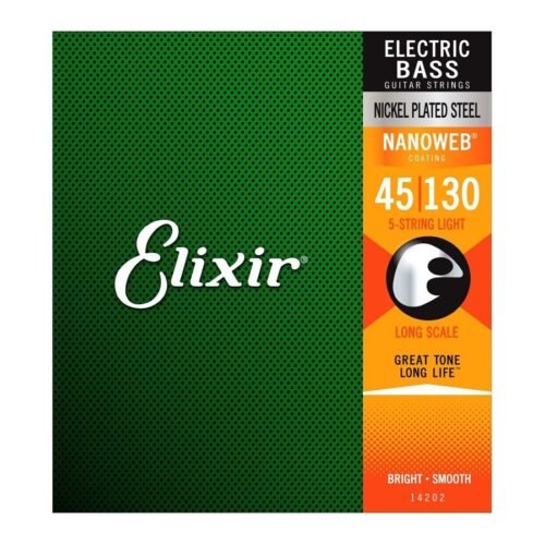 Elixir-14202-2.jpg Elixir 14202 NANOWEB Bass Guitar String Light, 45-130