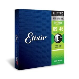 Elixir Strings 19027 Coated Nickel Electric Guitar Strings, Custom Light (.009-.046)