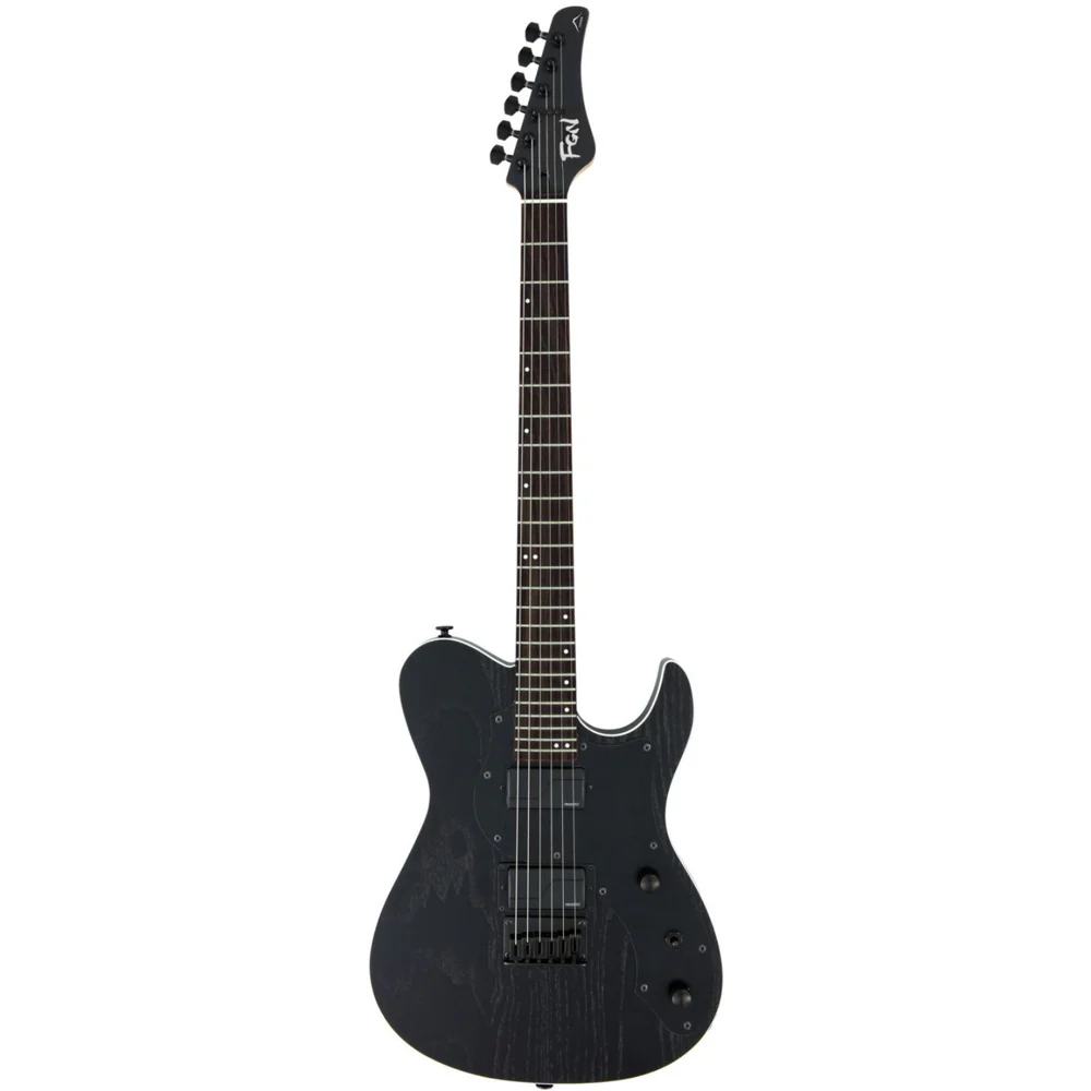 FGN JIL3-ASH-DE664-R Iliad  Series J Standard Boundary 6 String Electric Guitar- Made in Japan - Open Pore Black