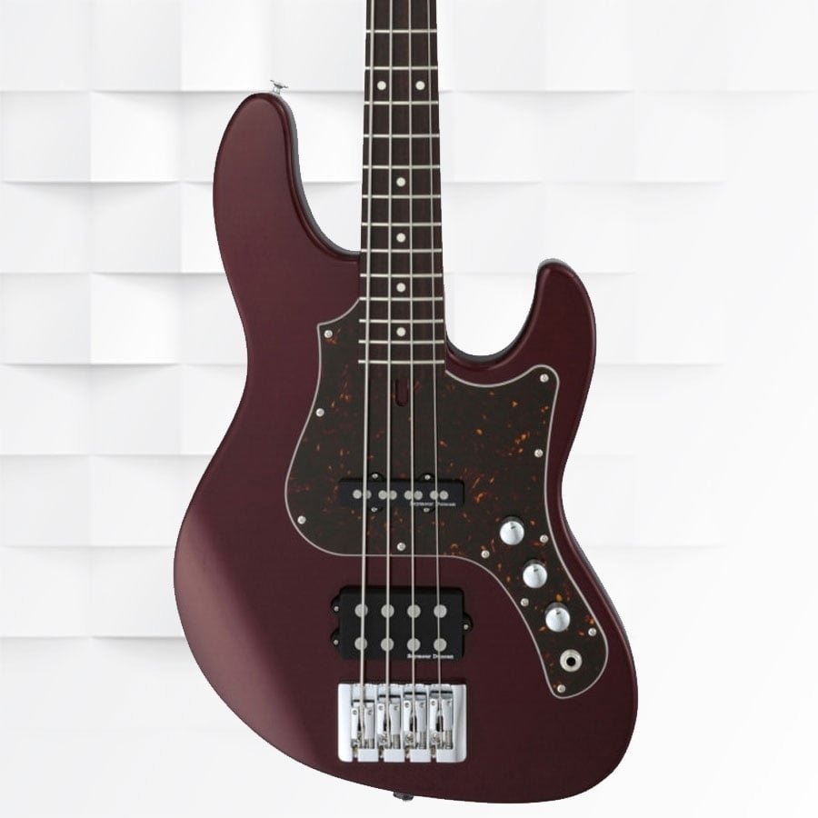 FGN JMJ2-AL-R AZM Mighty Jazz 4-String Bass Guitar - Azuki Metallic