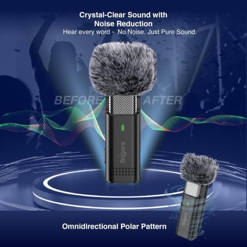 FINGERS PhoneMic-3C-2Mic Wireless Lavalier Microphone