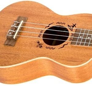 Flight Designer Series DUC523 CEQ Mahogany 4 Strings Concert Ukulele, with Gig Bag, (Natural)