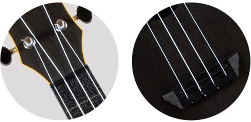 Flight Designer TUC35 BK 4 strings Concert Ukulele, with Gig Bag - (Black)