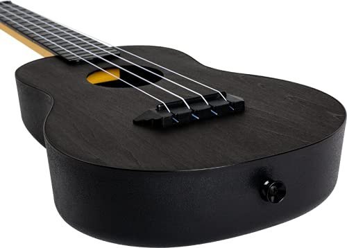 Flight Designer TUC35 BK 4 strings Concert Ukulele, with Gig Bag - (Black)